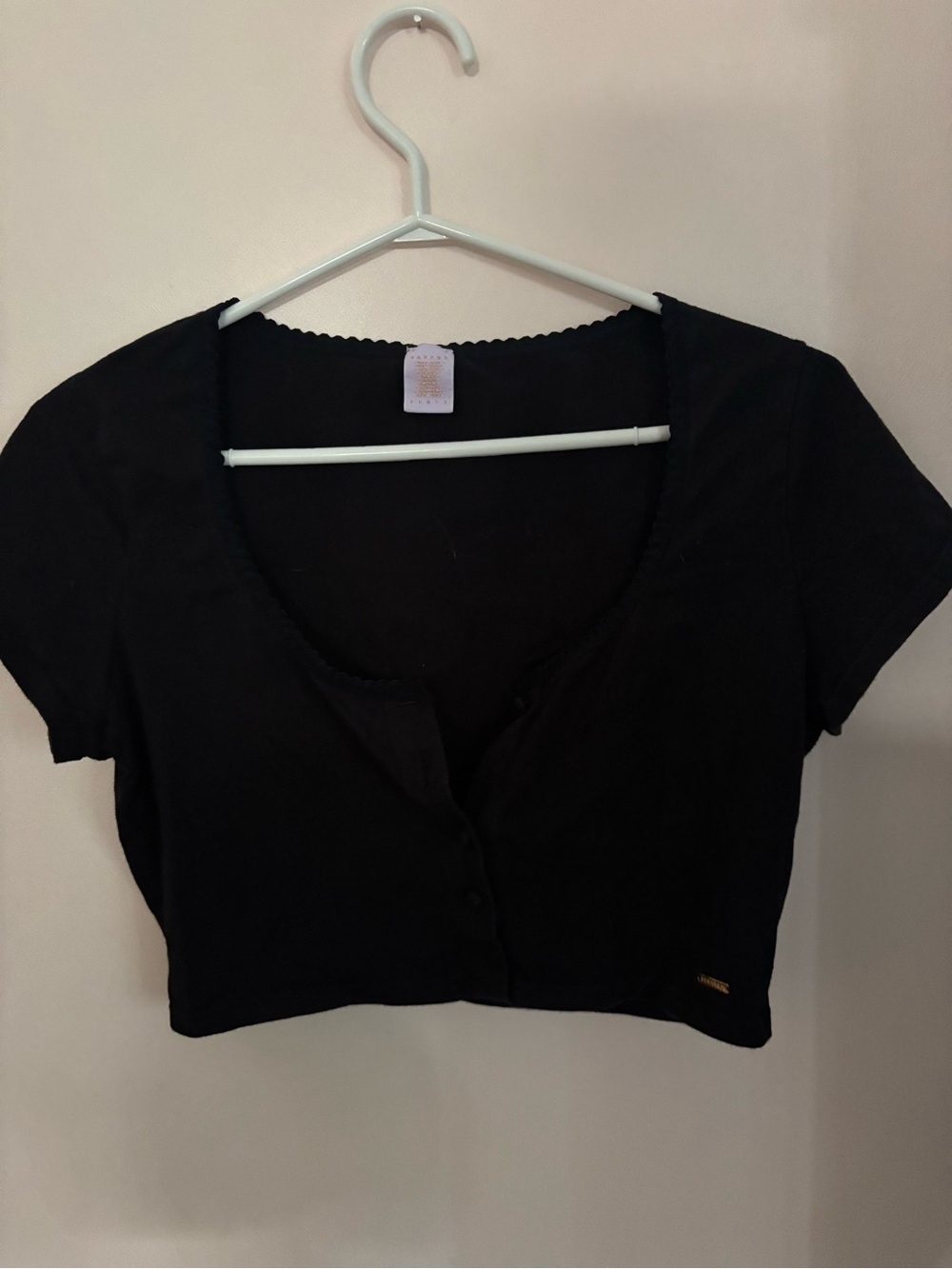 Savage X Fenty black cropped tee